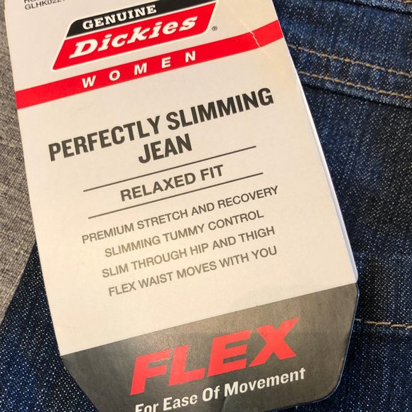 DICKIES Jeans - denim relaxed fit, tummy control - women's size 16R - blue - NWT - Picture 4 of 5